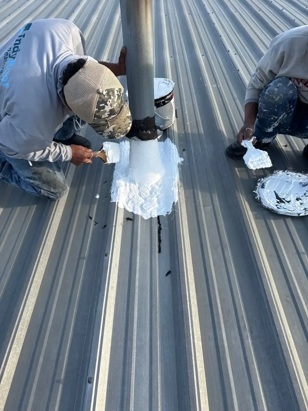 Flashing and seam work in AmeriPlex Plainfield