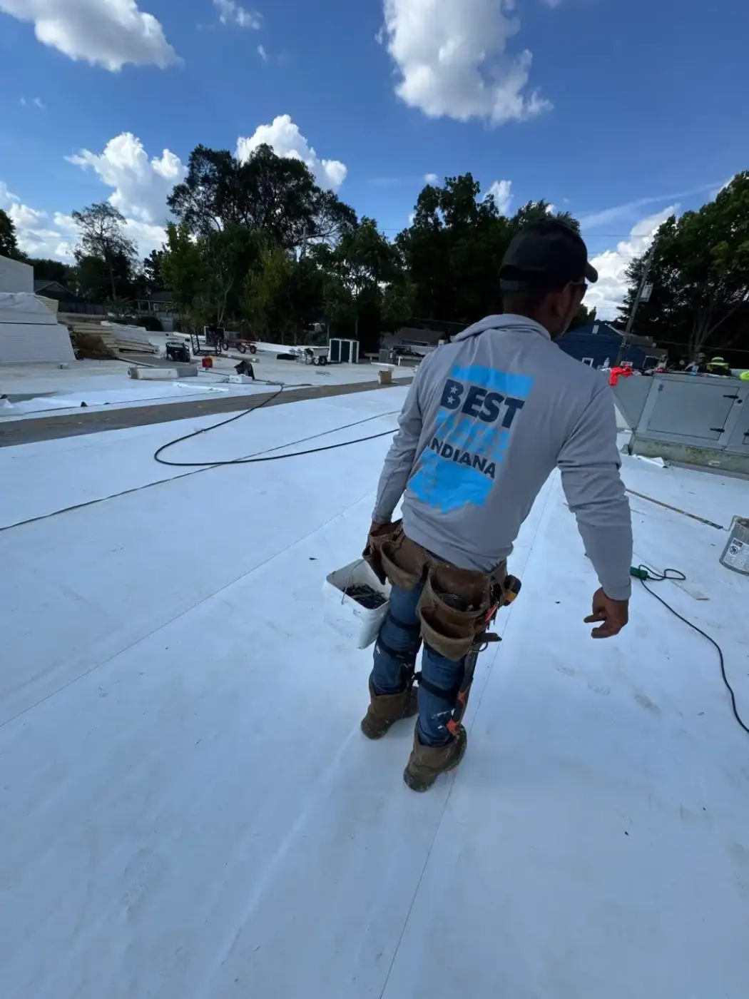 Commercial roof inspection documented in AmeriPlex Plainfield
