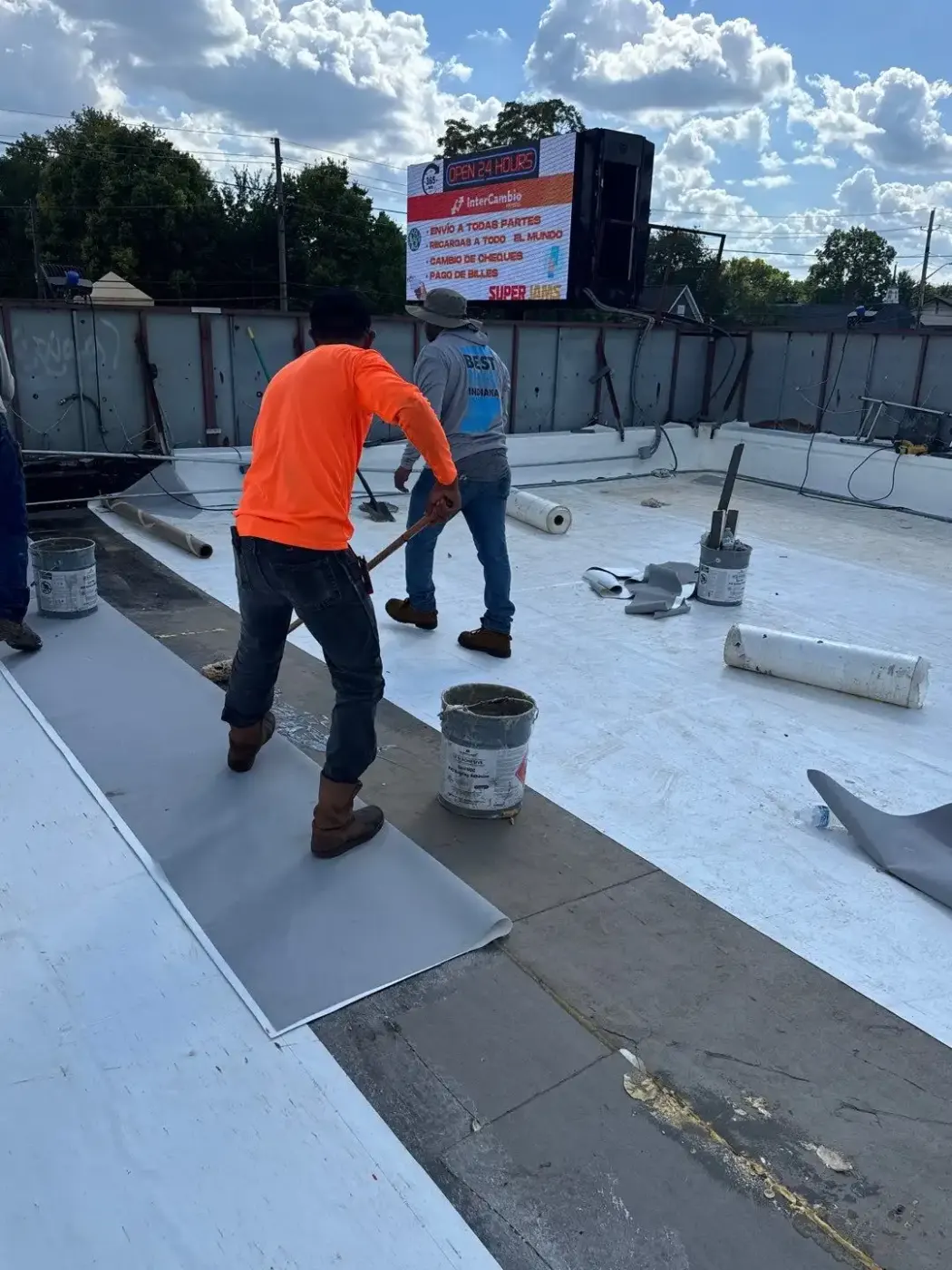 Flashing and seam work in AmeriPlex Plainfield